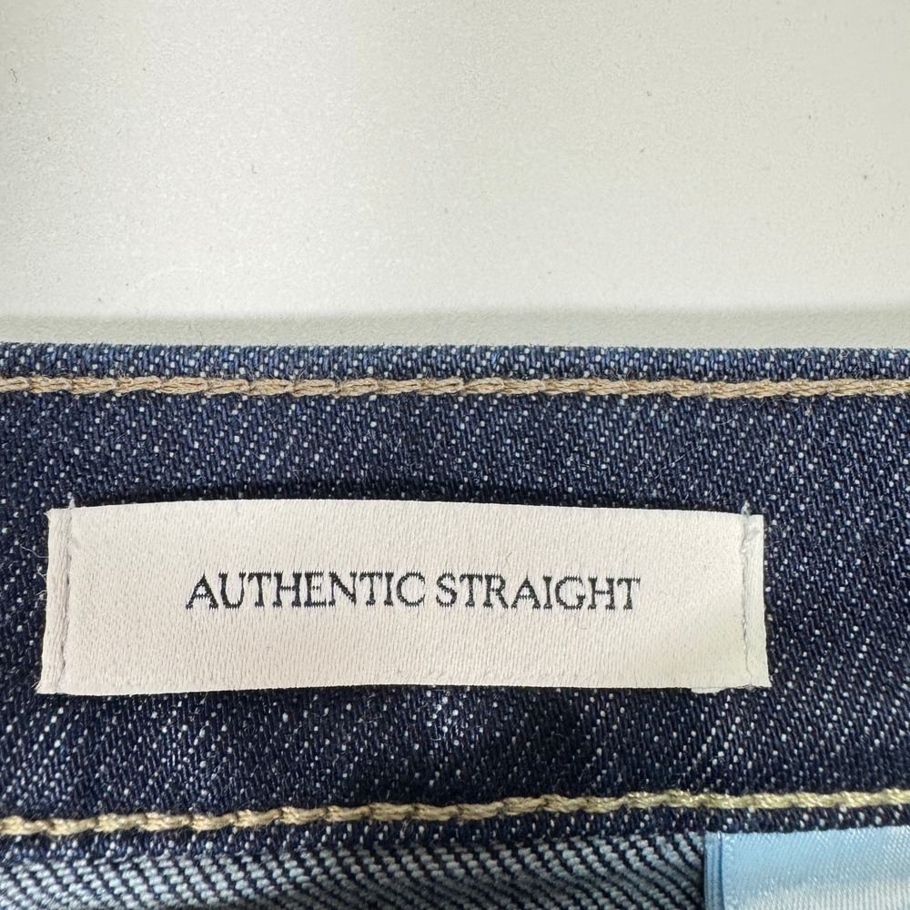 Banana Republic Authentic Straight Jeans Mens 40x32 Dark Rinse Blue Denim Preppy - Picture 4 of 16
